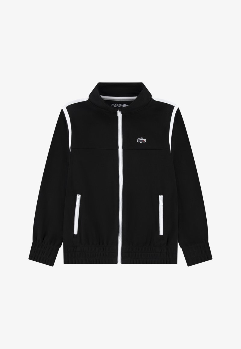 Lacoste CONTRAST SEAM TRACK - Casaco de treino - noir