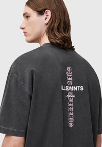 AllSaints CREW - Printtipaita - washed black