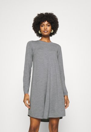 DRESS - Gebreide jurk - grey