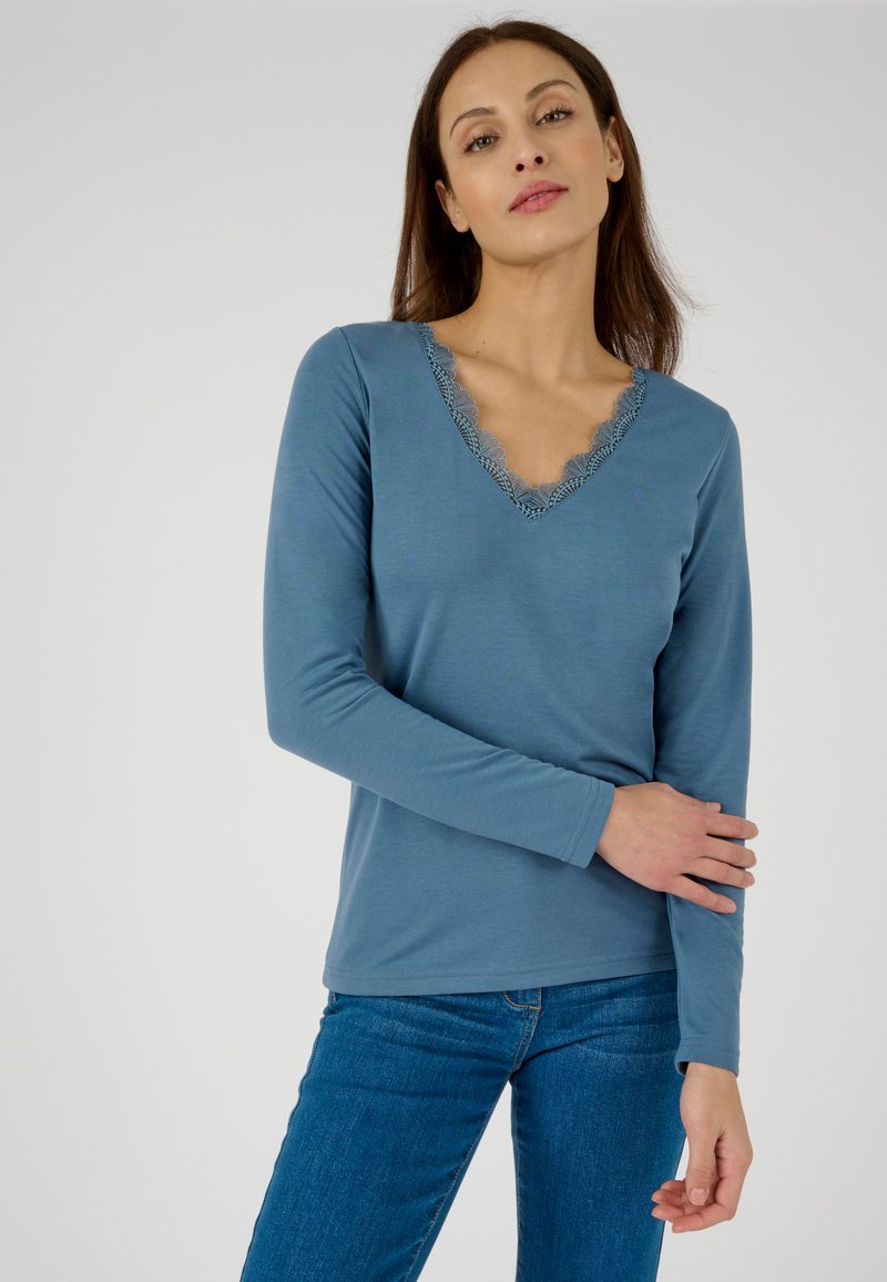 Damart THERMOLLOVE - Longsleeve - bleu grisé