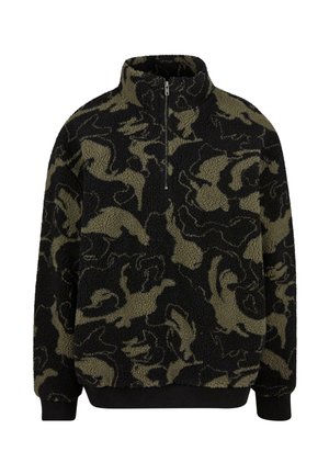 Urban Classics PATTERN TROYER - Fleecepaita - oliveswirl