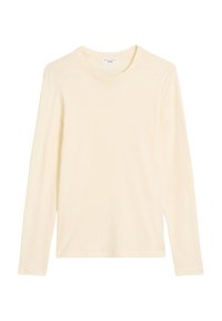 ROUNDNECK FLATLOCK - Tops ar garām piedurknēm - white blush