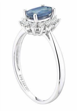 ROUND BRILLIANT 0.25CT  9CT  OVAL CLUSTER  - Prsten - white gold