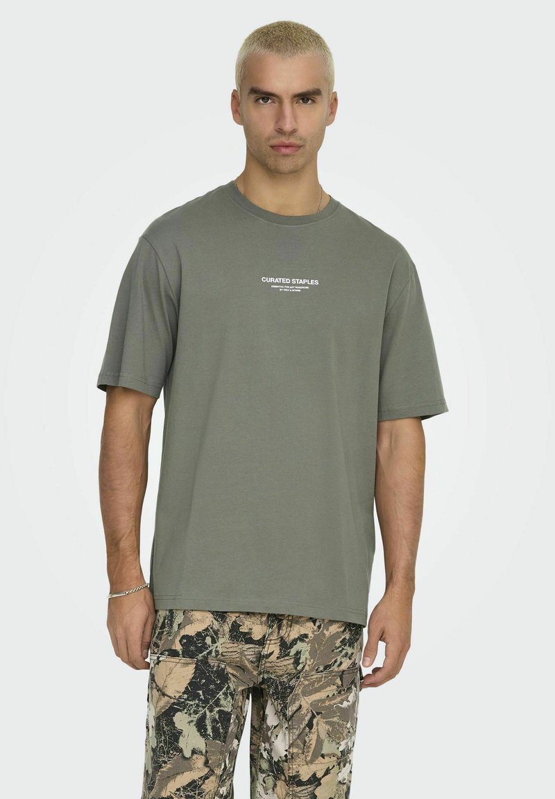 Only & Sons ONSCURATED - T-shirt print - castor gray