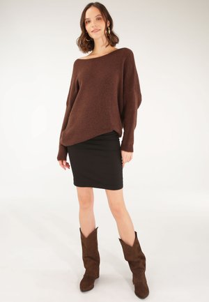 ANKLE BOOTS - Cowboy-/Bikerboot - brown