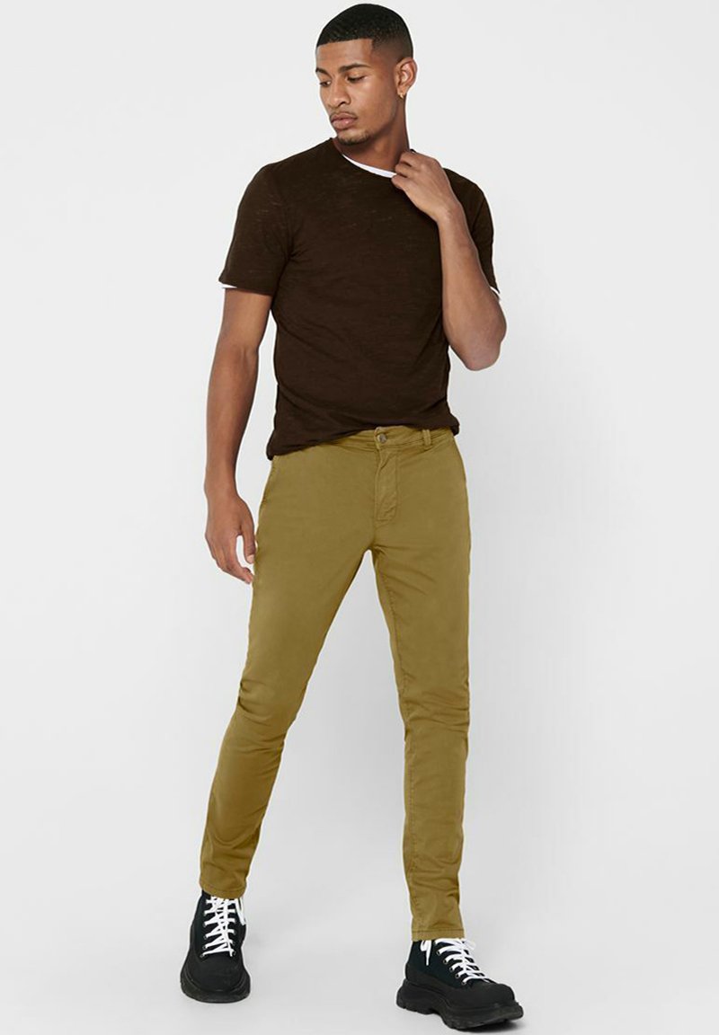 Herren Chinos | Only & Sons Chino kangaroo/braun - ND21244 Herren Chinos | Only & Sons Chino kangaroo/braun - ND21244
