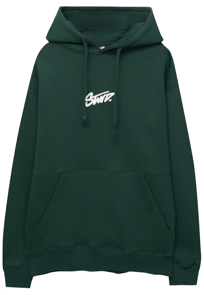 PULL&BEAR LONG Hoodie dark green/donkergroen Zalando.nl