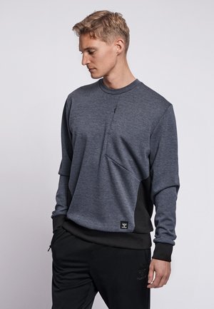 HMLTROPPER - Sweatshirt - black iris melange