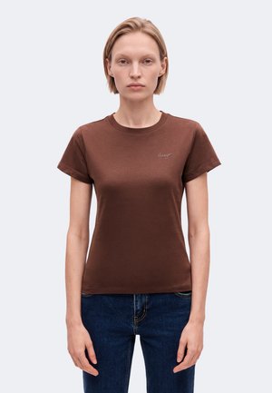 HUGO, DAMATEE - Обикновена тениска - medium brown