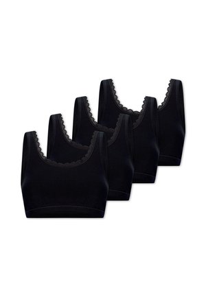 uncover by Schiesser, 4-PACK - Brassière - schwarz