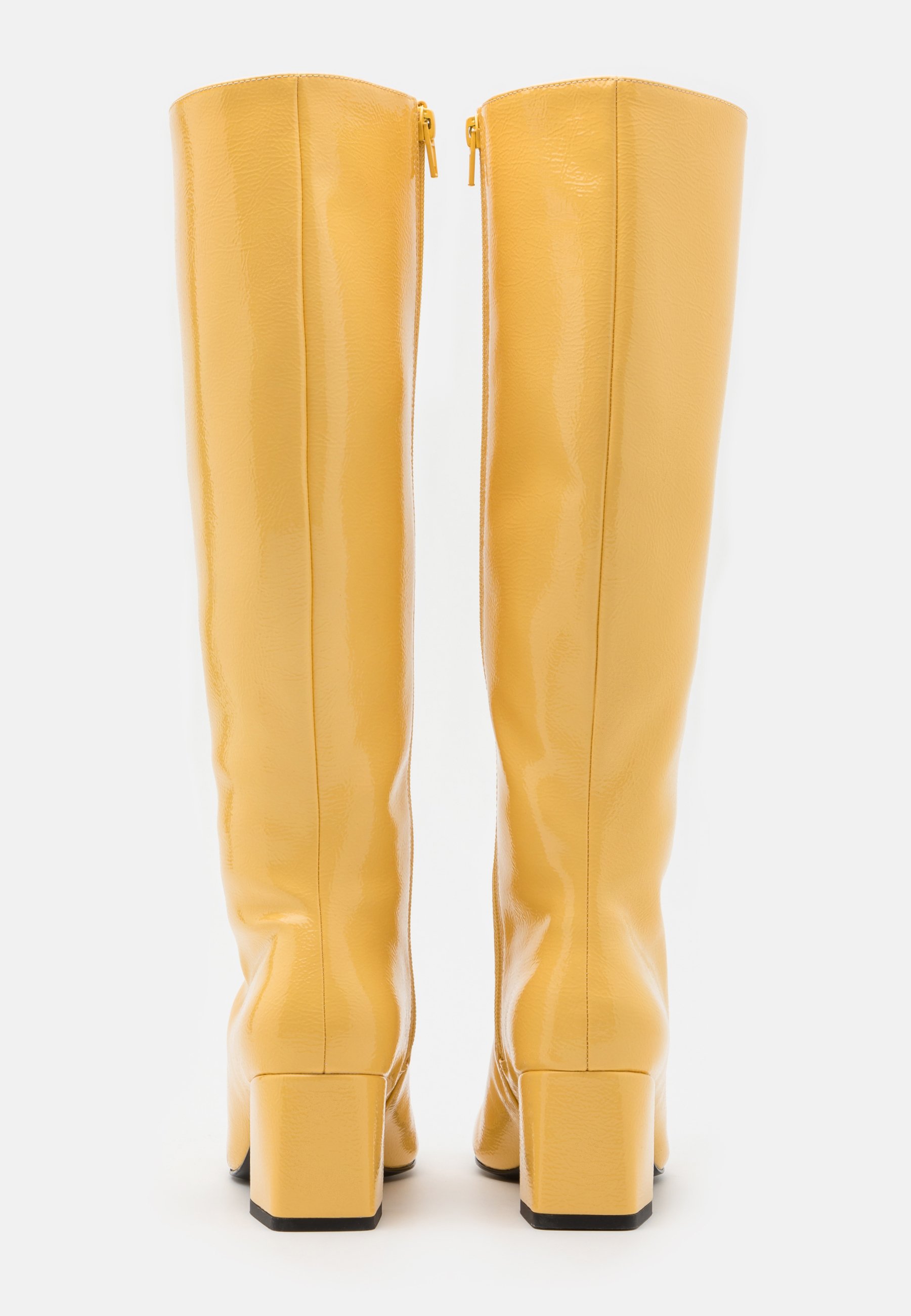 Monki VEGAN PATTIE BOOT Laarzen yellow Zalando.nl Monki VEGAN PATTIE BOOT Laarzen black Zalando.nl