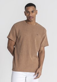TEXTURE TEE - Osnovna majica kratkih rukava - camel