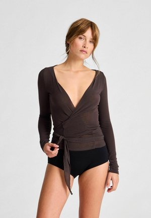 ANNE WRAP - Longsleeve - mulch