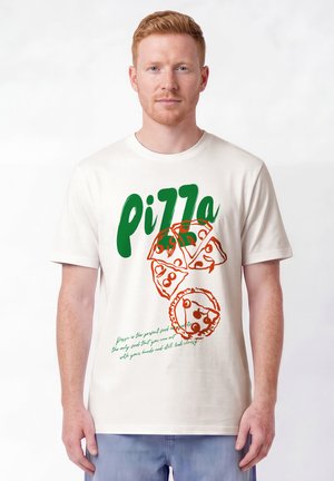 watapparel, PIZZA UNISEX - T-Shirt print - off white