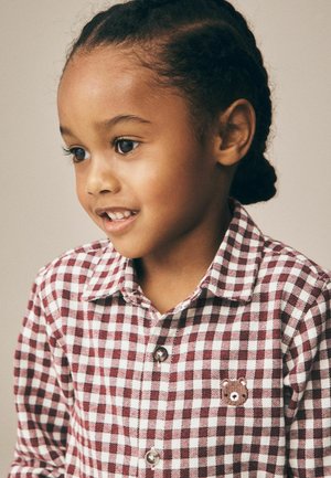 Next, REGULAR FIT - LONG SLEEVE CHECK CHARACTER SHIRT . - Shirt - red ecru gingham check bear