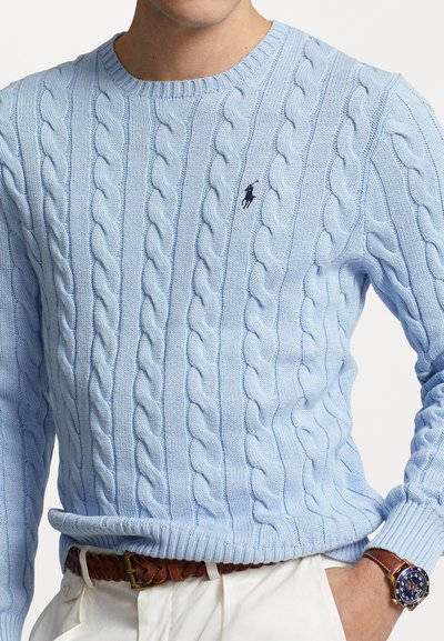 Polo Ralph Lauren CABLE KNIT COTTON JUMPER - Jumper - bluebell