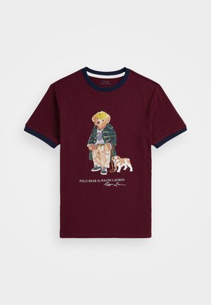 POLO BEAR COTTON RINGER TEE - T-shirts med print - classic wine/nevis