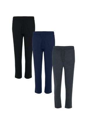 3 PACK BLUEBERRY - Pantaloni del pigiama - schwarz/dark blue/grey