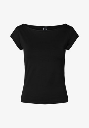 Pieces, T-SHIRT PCMELLY U-BOOT-AUSSCHNITT - Osnovna majica kratkih rukava - black