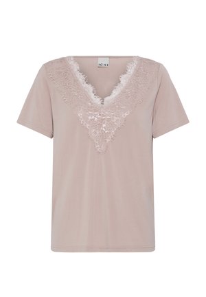 ICHI, IHLIKE SHORT SLEEVE - Tričko s potlačou - rose dust