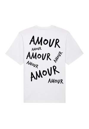 AMOUR 3 BACK HEAVYWEIGHT - Print T-shirt - white
