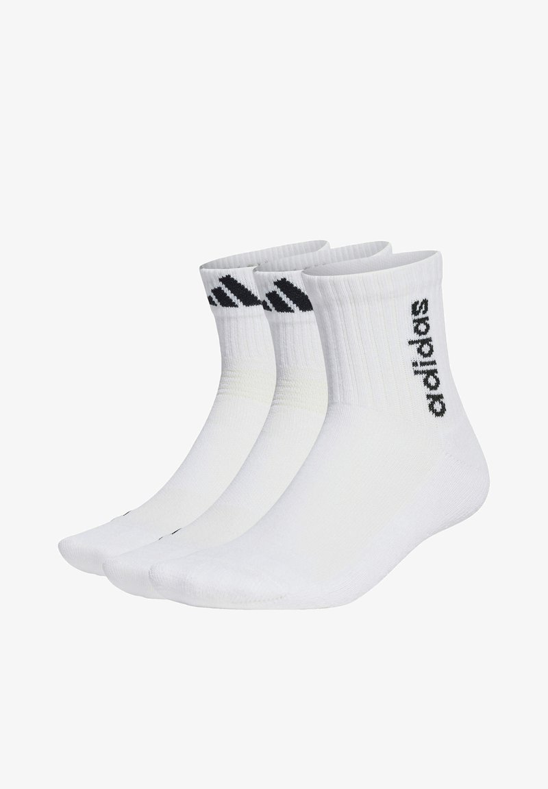 adidas Performance LIGHT MID-CUT 3 PAIRS - Calcetines de deporte - white white white