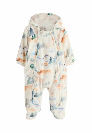 REGULAR FIT  - Tuta da neve - blue woodland animal printed cord