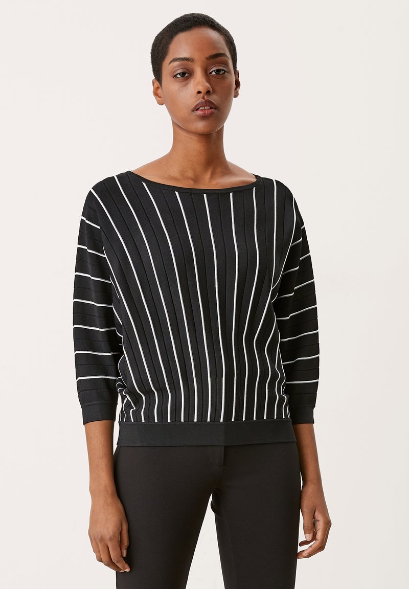 S.Oliver BLACK LABEL 2129311 Top De Punto, Blanco, 34 Para Mujer