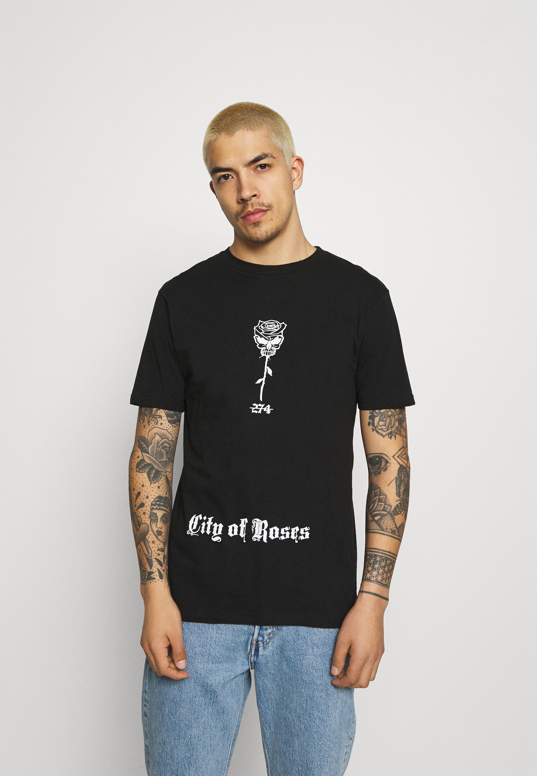 skull rose t shirt