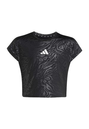adidas Performance TEE - Nyomott mintás póló - black white