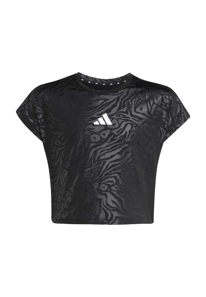adidas performance T-shirt print zwart