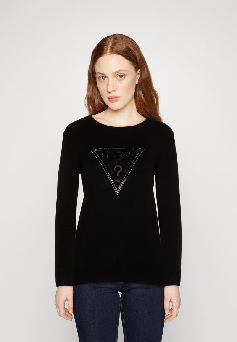 Guess LS RN DIANE TRIANGLE LOGO SWTR Jumper jet black/black