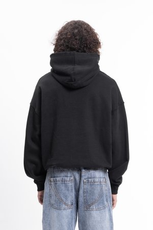 PUFF DISSTRESSED BLACK - Felpa - black