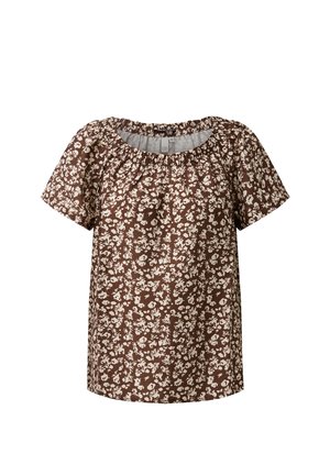 QS, BLUSE - Blouse - dunkelbraun