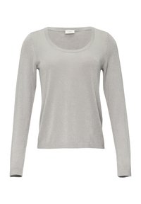 s.Oliver BLACK LABEL MIT GLITZER - Strickpullover - hellgrau