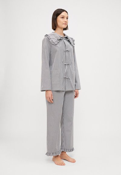 Sleeper LYBID PAJAMA WITH RUFFLED COLLAR - Set lenjerie de noapte - black/white