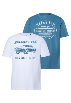 2-PACK CHEST PRINT SHORT SLEEVE, ROUND NECK - T-shirt con stampa - midnight blue