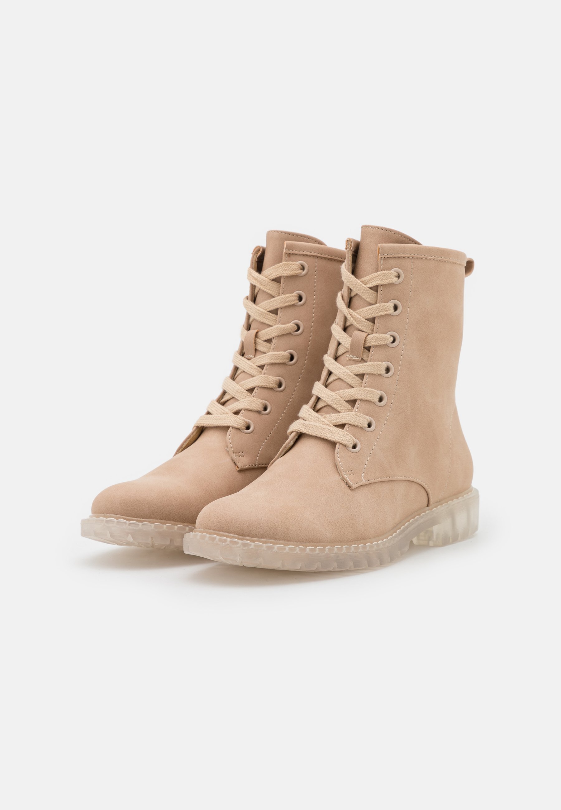 flat ankle boots beige
