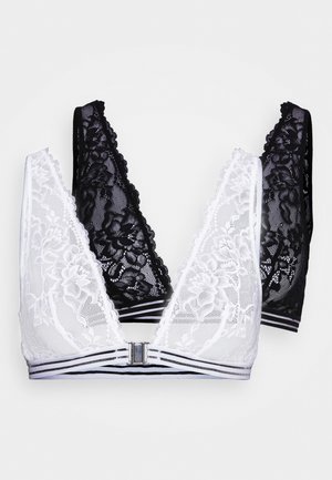 BRALETTE 2 PACK - Brassière - white/black