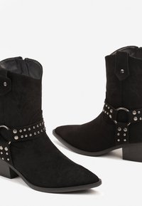 Super Mode Bottines de cowboy / motard - noir