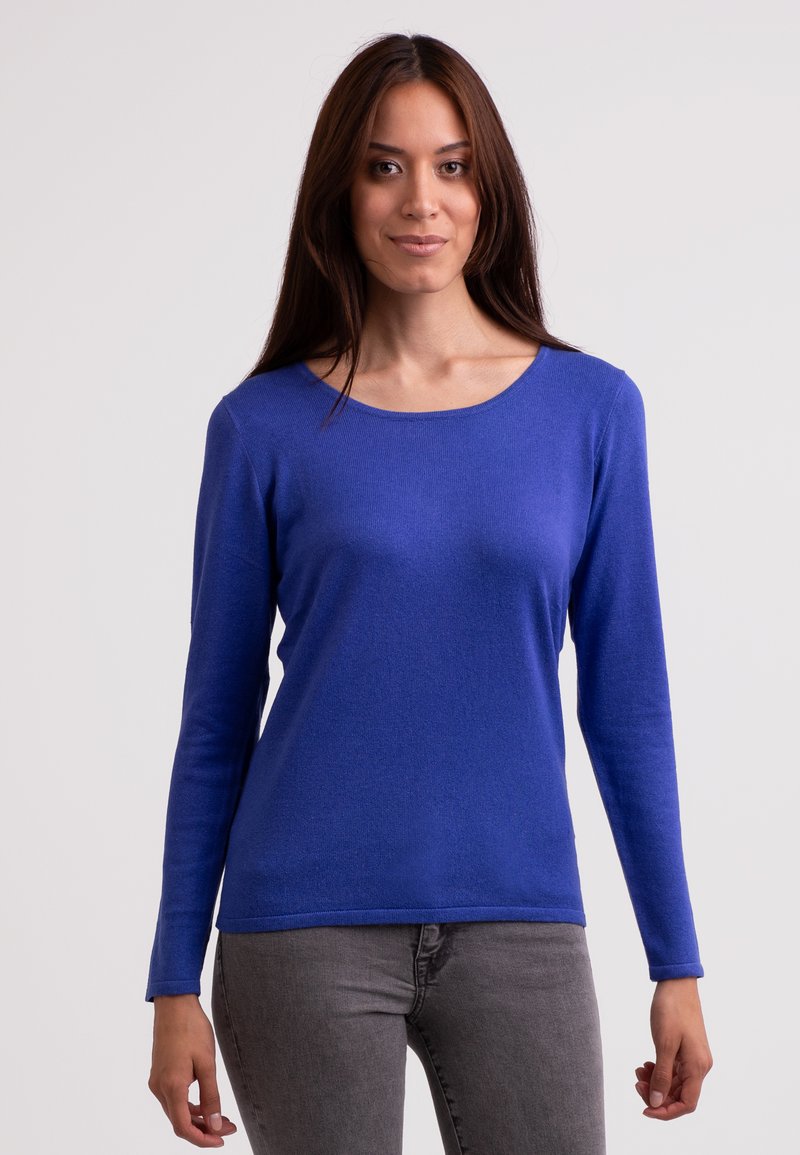 CASH-MERE Stickad tröja - majorelle blau