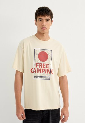 Camiseta estampada - beige