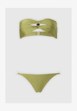 ADRIANA DEGREAS, BANDEAU BEADED SET - Bikini - pistachio