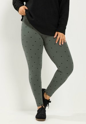 Yours Clothing, PLUS SIZE PATTERNED LEGGINGS - Legging (type pantalon) - dark grey