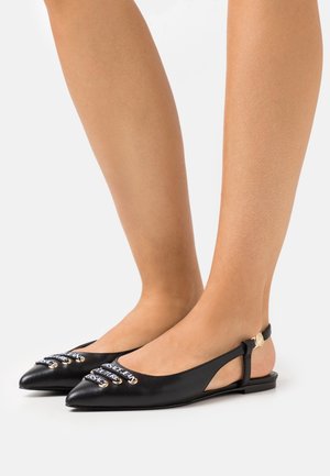 Versace Jeans Couture, Ballerines à brides arrière - black