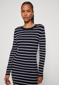 GAP SIDE SLIT MIDI SWEATER DRESS - Pārliekama kleita - navy