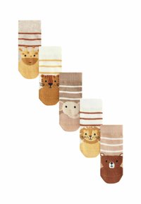 Next - 5 PACK - Strumpor - brown cream Miniatyrbild 1