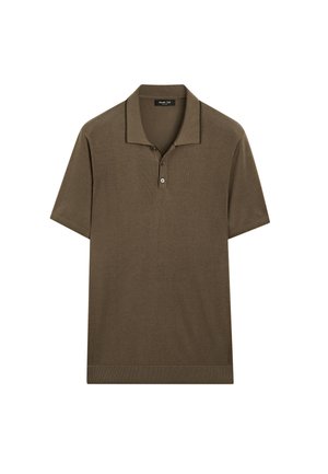 Massimo Dutti POLO NECK SHORT SLEEVE - Poloshirt - khaki
