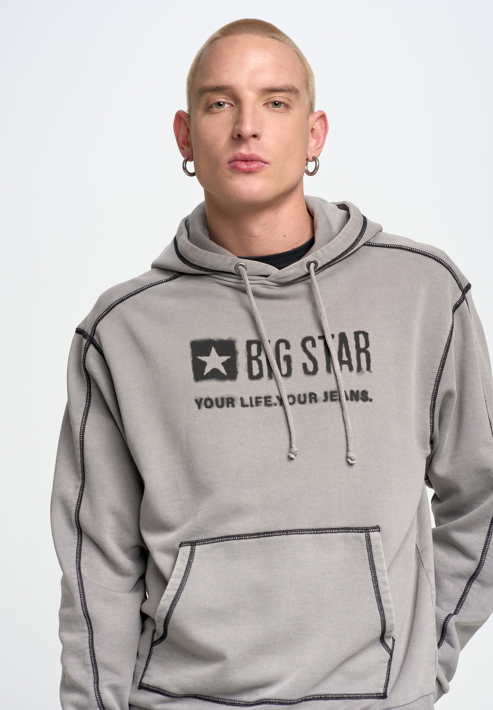 Big Star BISCO - Sweatshirt - grau/grey - Zalando.de