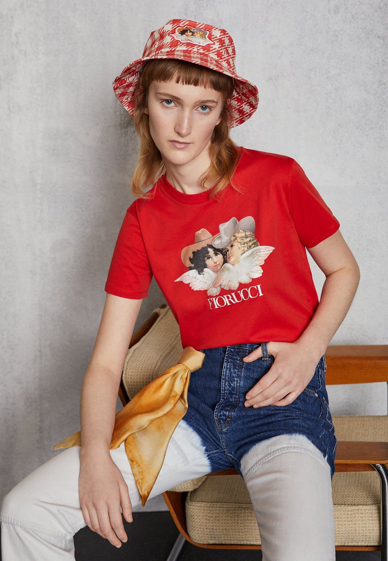 Damen Kleider | Fiorucci COWBOY ANGELS T-Shirt print red/rot - UI83700 Damen Kleider | Fiorucci COWBOY ANGELS T-Shirt print red/rot - UI83700